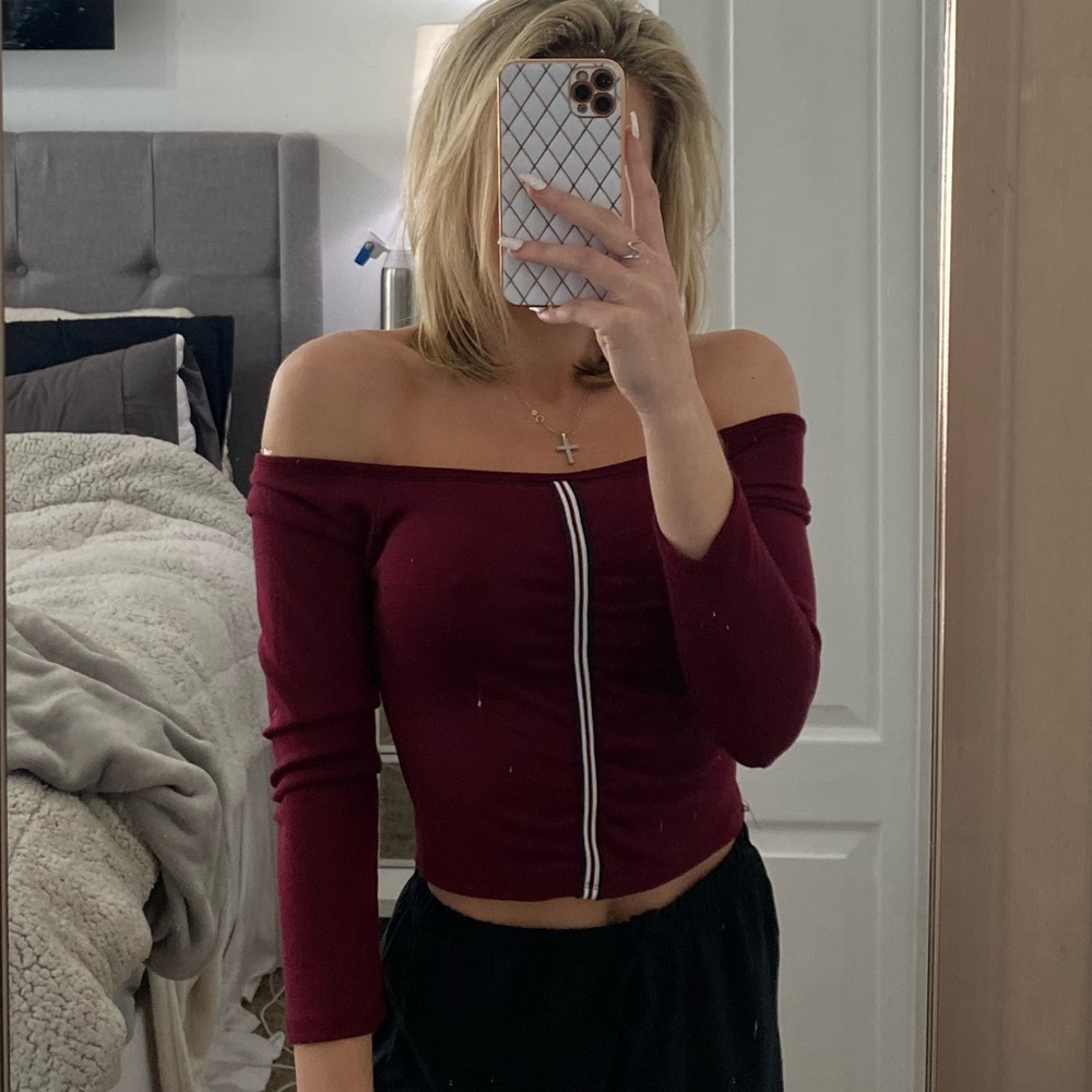 Maroon long sleeve shirt NWOT